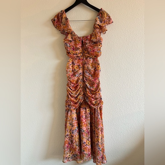 ASTR the Label Devereaux Dress in Pink Multi Floral Size Small - Picture 3 of 7